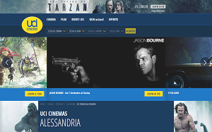 Il sito online di UCI Cinemas Alessandria