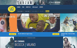 Il sito online di UCI Cinemas Bicocca