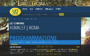 Il sito online di UCI Cinemas Roma Est