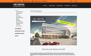 Il sito online di V8 Hotel