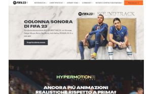 Il sito online di FIFA EA Sport