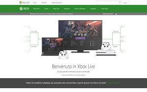 Il sito online di Xbox Live Gold