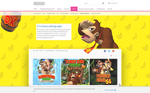 Il sito online di Donkey Kong