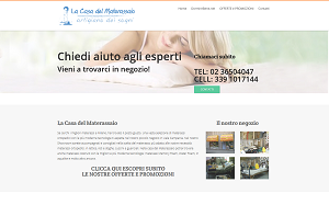 Il sito online di Casa del Materasso Milano
