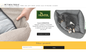 Il sito online di Pet Boutique