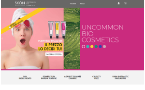 Il sito online di Skon Cosmetics