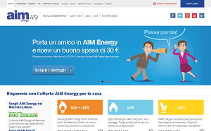 Il sito online di AIM energy