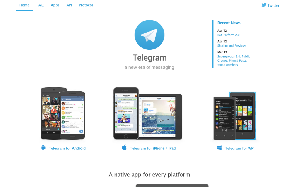 Il sito online di Telegram