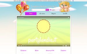 Il sito online di Partylandia