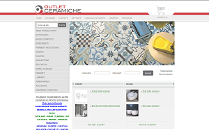 Il sito online di Outlet Ceramiche