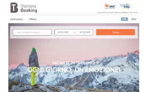Il sito online di Trentino Booking