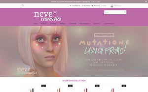 Il sito online di Neve Cosmetics