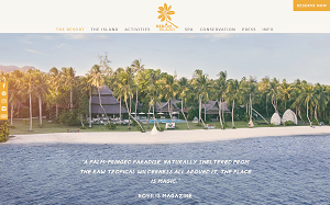 Il sito online di Dedon Island Resort
