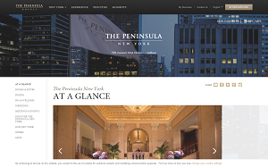 Il sito online di The Peninsula New York