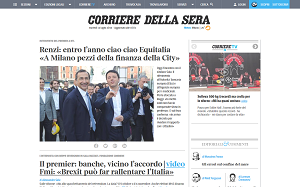 Il sito online di Il Corriere della Sera