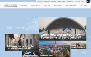 Il sito online di Visit Estonia
