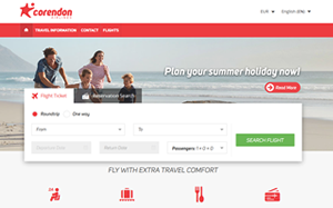 Il sito online di Coredon Airlines