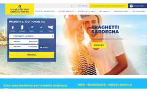Il sito online di Corsica Ferries