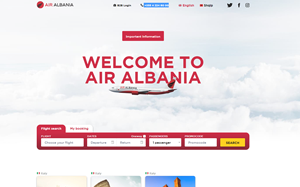 Il sito online di Air Albania