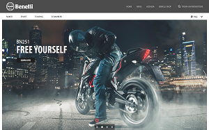 Il sito online di Benelli moto