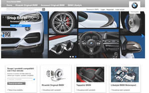 Il sito online di BMW Shop Italia