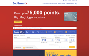 Il sito online di Southwest Airlines