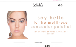 Il sito online di MUA Make-up