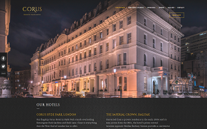 Il sito online di Corus hotels