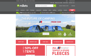 Il sito online di Millets