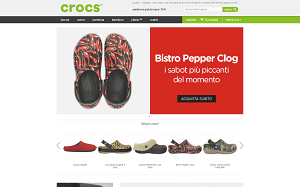 Il sito online di Crocs