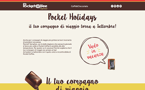 Il sito online di Pocket Coffee