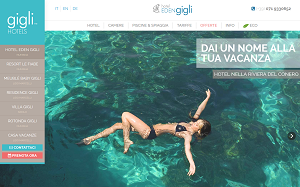 Il sito online di Gigli hotels