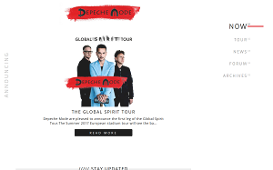 Il sito online di Depeche Mode