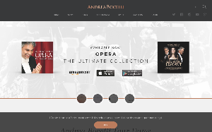Il sito online di Andrea Bocelli