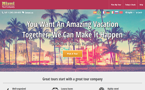 Il sito online di Miami Tour Company