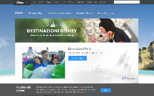 Il sito online di Parchi Disney