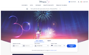 Il sito online di Disneyland Paris