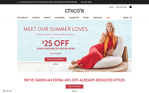 Visita lo shopping online di Chico's