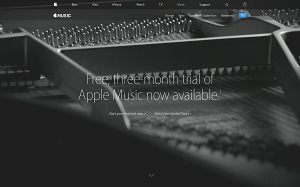 Il sito online di Apple music