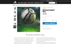 Il sito online di miCoach Smart Ball