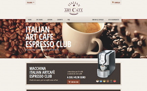 Il sito online di Italian Art Cafè
