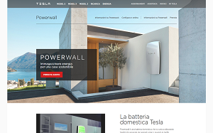 Il sito online di Powerwall Tesla