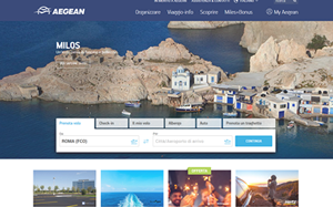 Il sito online di Aegean Airlines