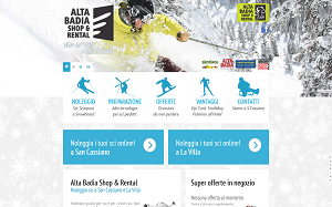 Il sito online di Alta Badia Ski Rental