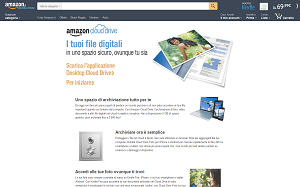Il sito online di Amazon Cloud Drive