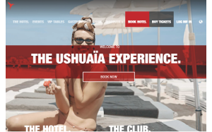 Il sito online di Ushuaia beach hotel