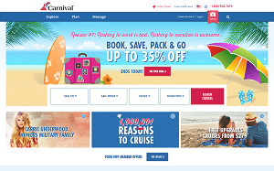 Il sito online di Carnival Cruise Lines