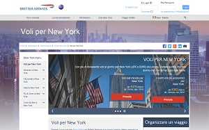 Il sito online di British Airways Voli NY