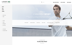 Il sito online di Lacoste Sport