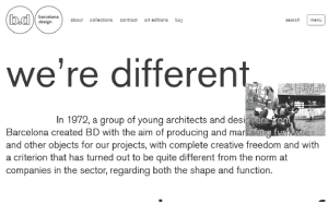Il sito online di BD Barcelona Design